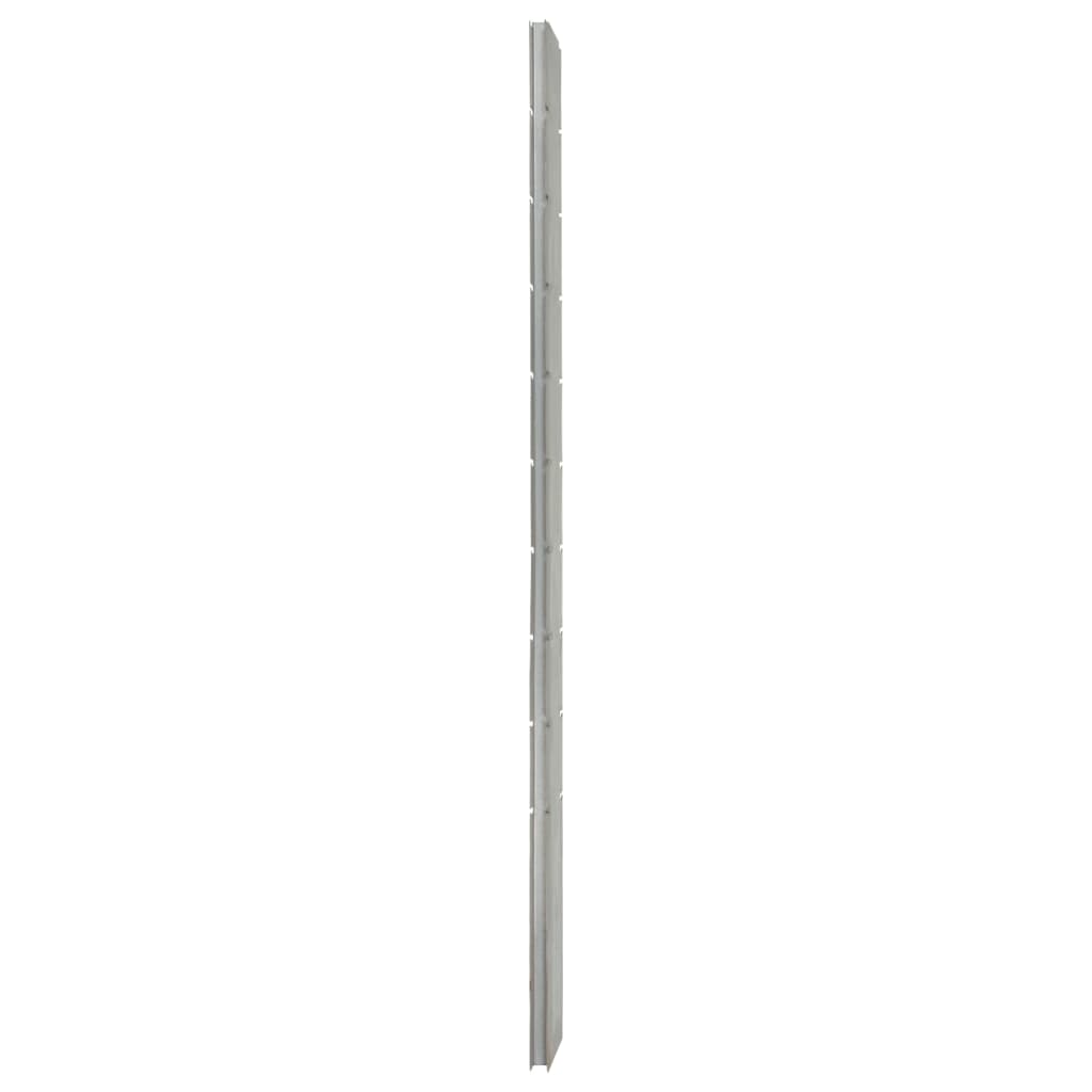 Zaunpfosten 30 Stk. Silbern 240 cm Verzinkter Stahl