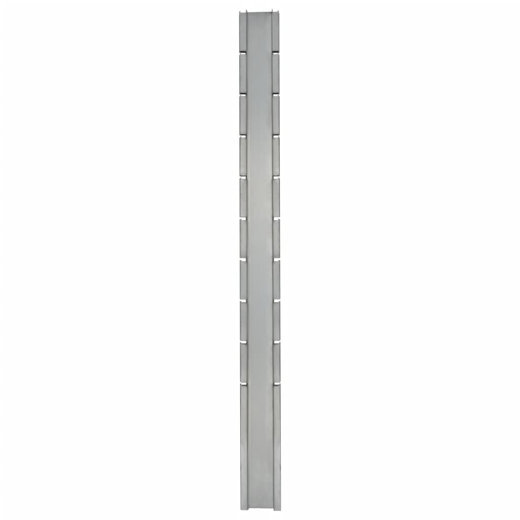 Zaunpfosten 30 Stk. Silbern 240 cm Verzinkter Stahl