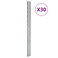 Thumbnail for Zaunpfosten 30 Stk. Silbern 260 cm Verzinkter Stahl