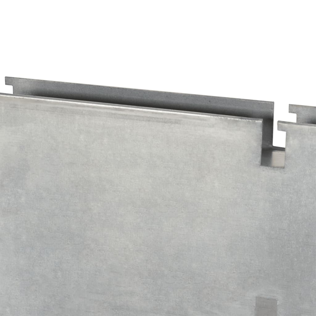 Zaunpfosten 30 Stk. Silbern 260 cm Verzinkter Stahl