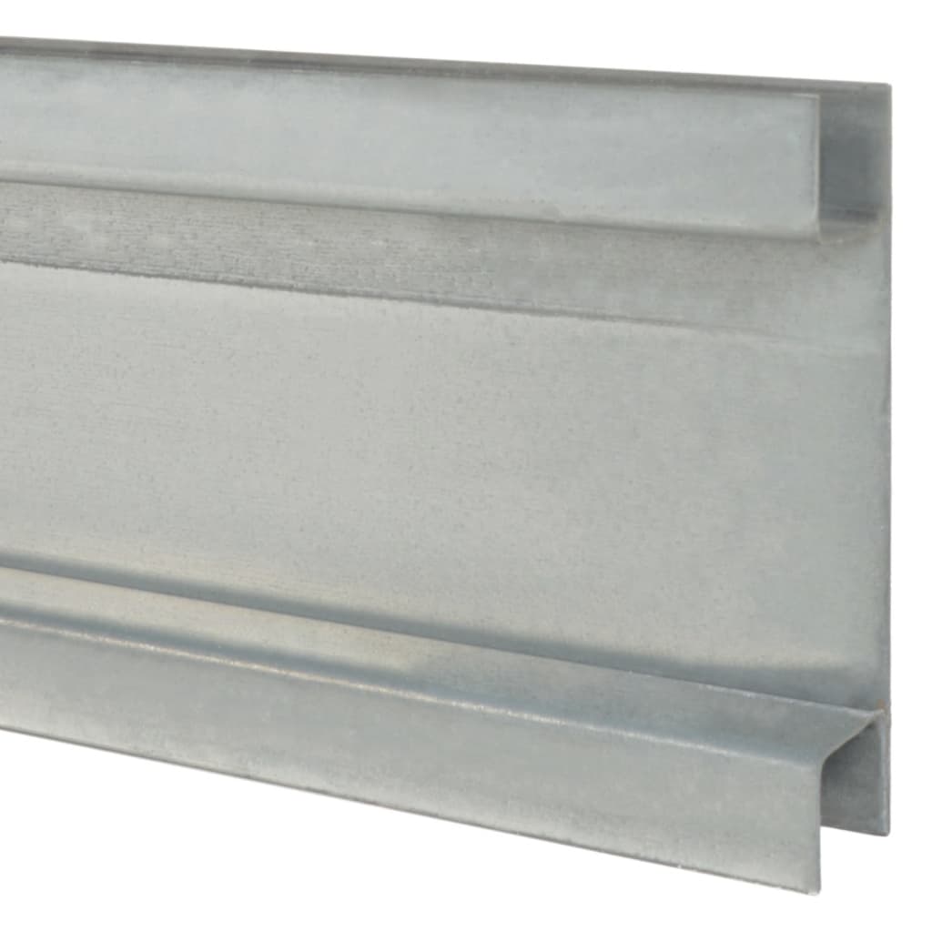 Zaunpfosten 30 Stk. Silbern 260 cm Verzinkter Stahl