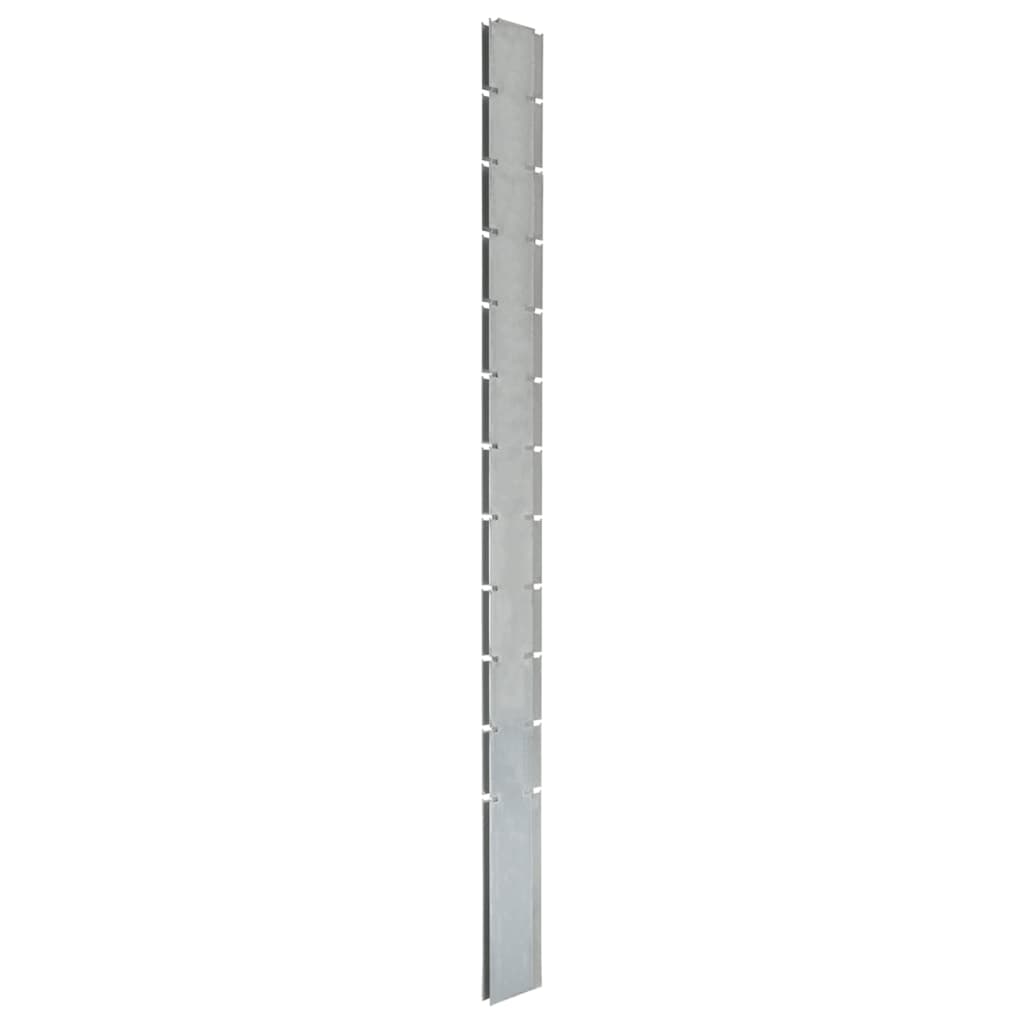 Zaunpfosten 30 Stk. Silbern 280 cm Verzinkter Stahl