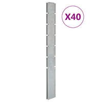 Thumbnail for Zaunpfosten 40 Stk. Silbern 180 cm Verzinkter Stahl