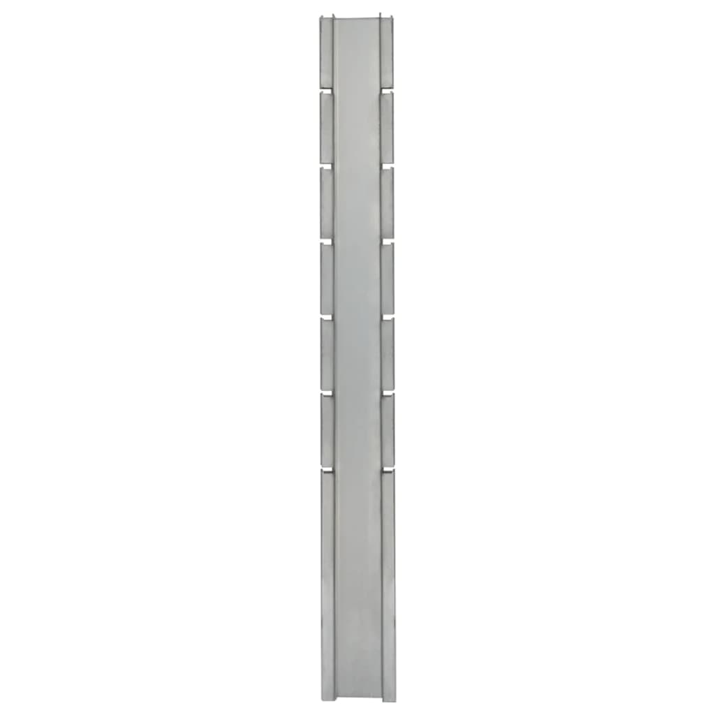 Zaunpfosten 40 Stk. Silbern 180 cm Verzinkter Stahl