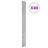 Thumbnail for Zaunpfosten 40 Stk. Silbern 220 cm Verzinkter Stahl