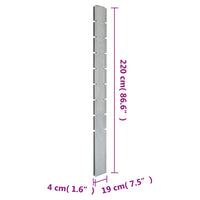 Thumbnail for Zaunpfosten 40 Stk. Silbern 220 cm Verzinkter Stahl