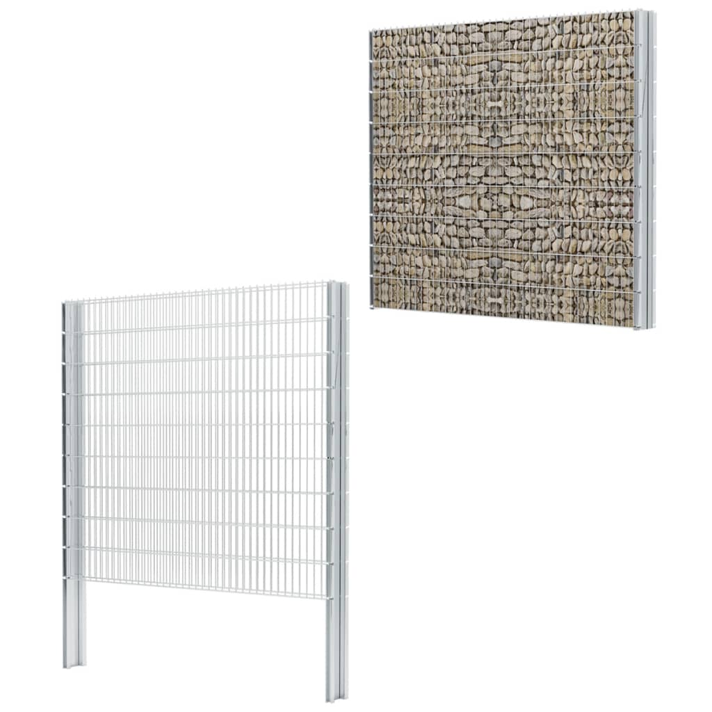 Zaunpfosten 40 Stk. Silbern 240 cm Verzinkter Stahl