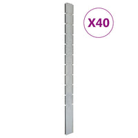 Thumbnail for Zaunpfosten 40 Stk. Silbern 260 cm Verzinkter Stahl