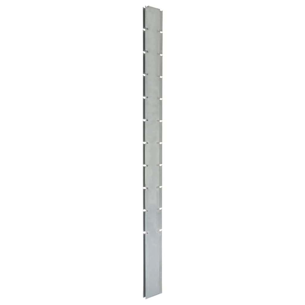 Zaunpfosten 40 Stk. Silbern 260 cm Verzinkter Stahl