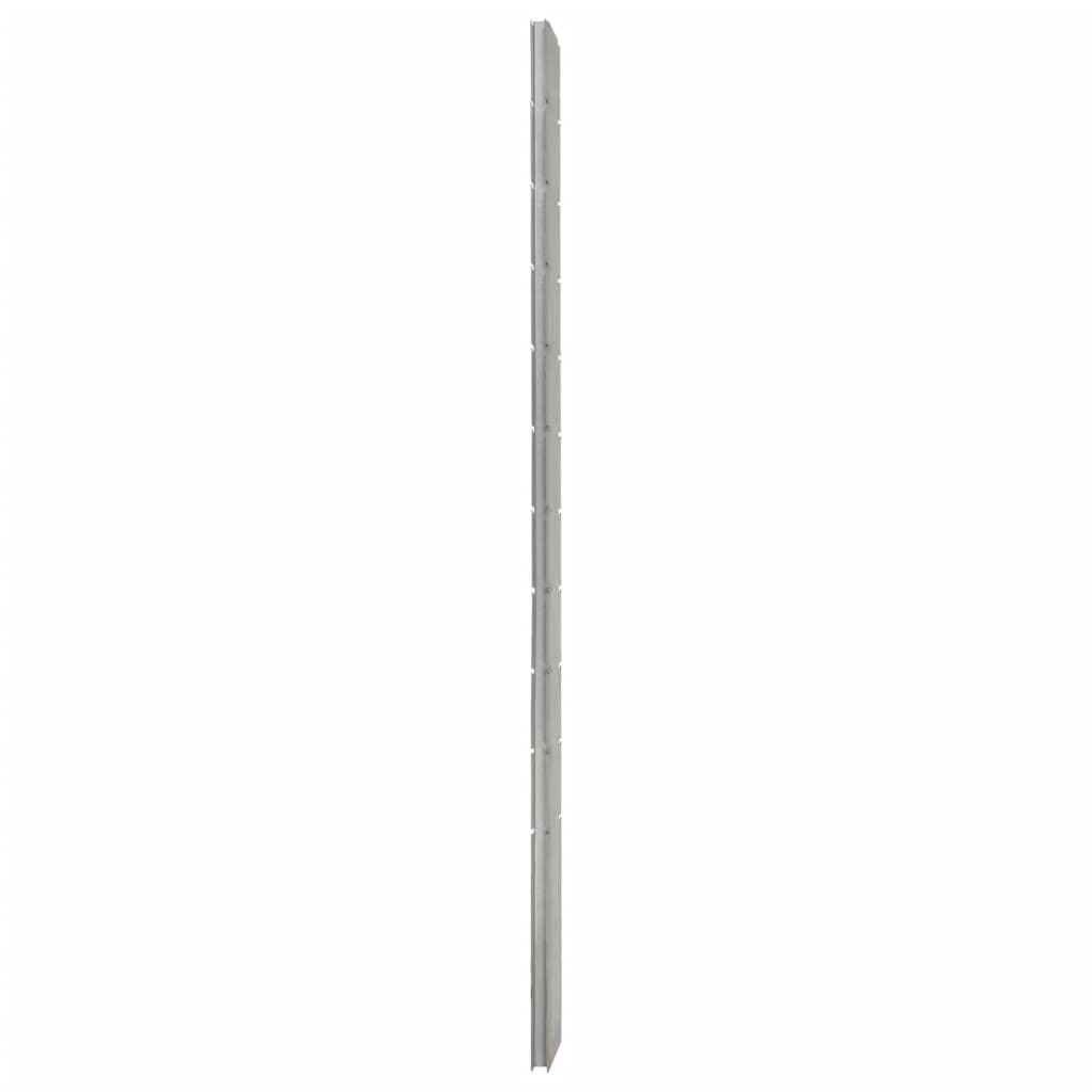 Zaunpfosten 40 Stk. Silbern 260 cm Verzinkter Stahl