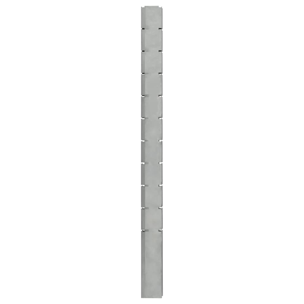 Zaunpfosten 40 Stk. Silbern 260 cm Verzinkter Stahl