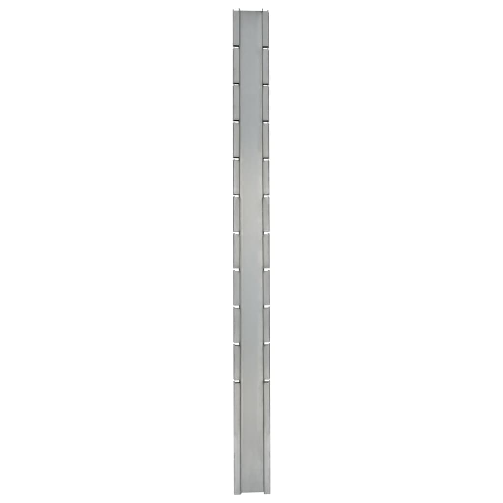 Zaunpfosten 40 Stk. Silbern 260 cm Verzinkter Stahl