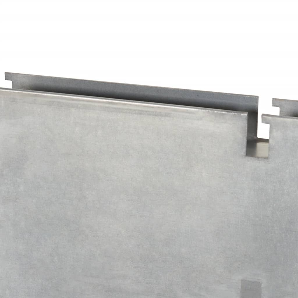 Zaunpfosten 40 Stk. Silbern 260 cm Verzinkter Stahl