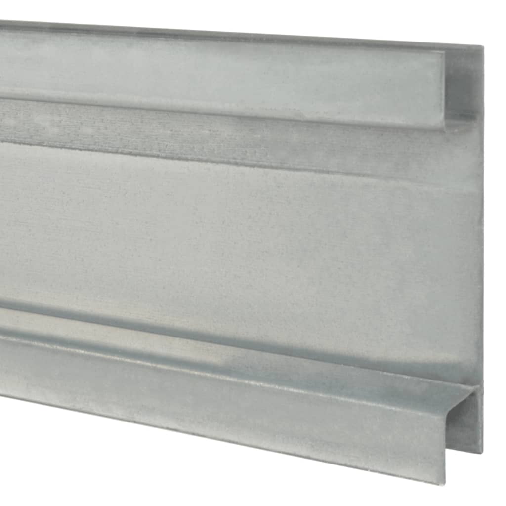 Zaunpfosten 40 Stk. Silbern 260 cm Verzinkter Stahl
