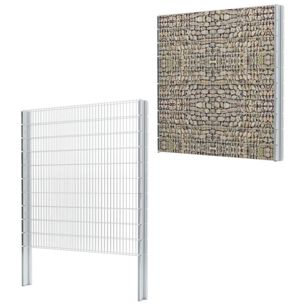 Zaunpfosten 40 Stk. Silbern 260 cm Verzinkter Stahl