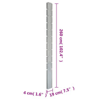 Thumbnail for Zaunpfosten 40 Stk. Silbern 260 cm Verzinkter Stahl