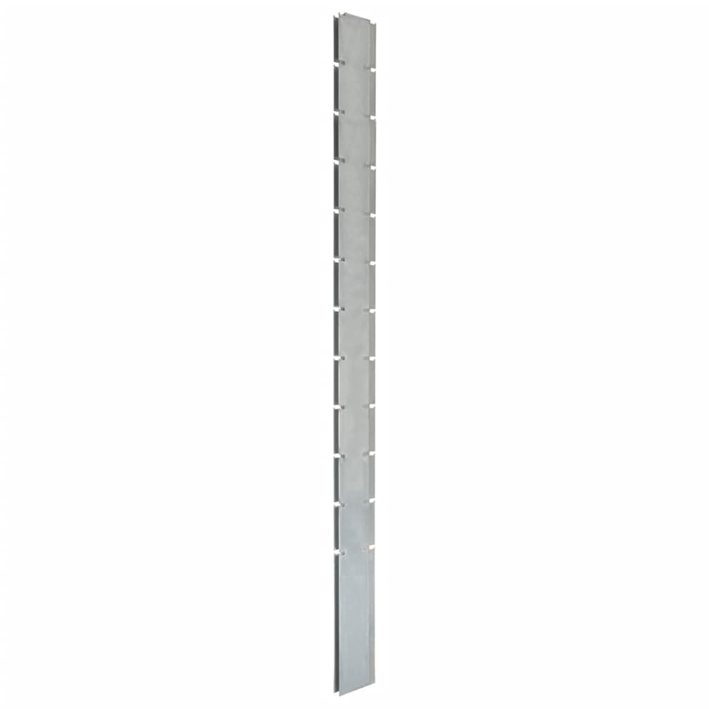 Zaunpfosten 40 Stk. Silbern 280 cm Verzinkter Stahl