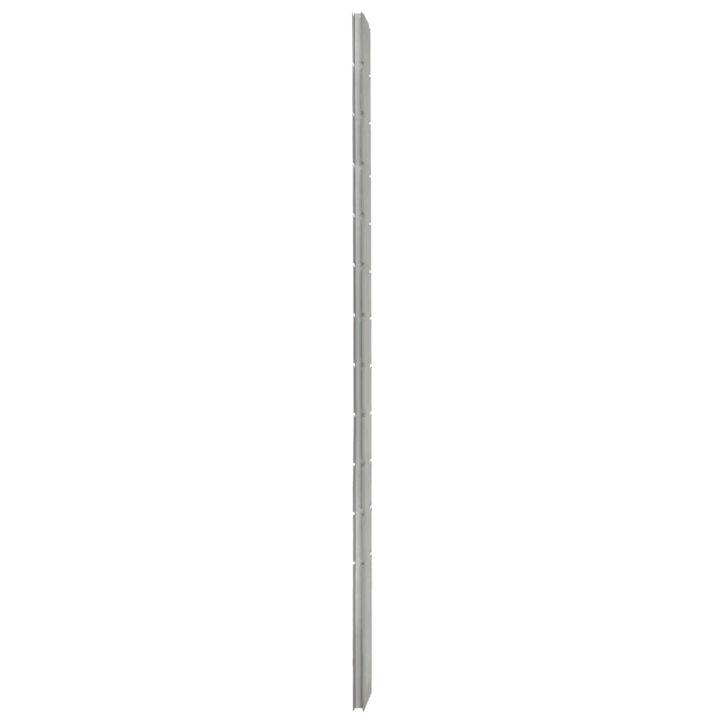 Zaunpfosten 40 Stk. Silbern 280 cm Verzinkter Stahl