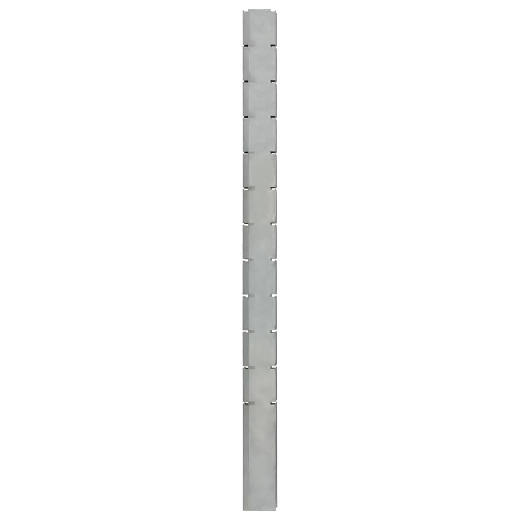 Zaunpfosten 40 Stk. Silbern 280 cm Verzinkter Stahl