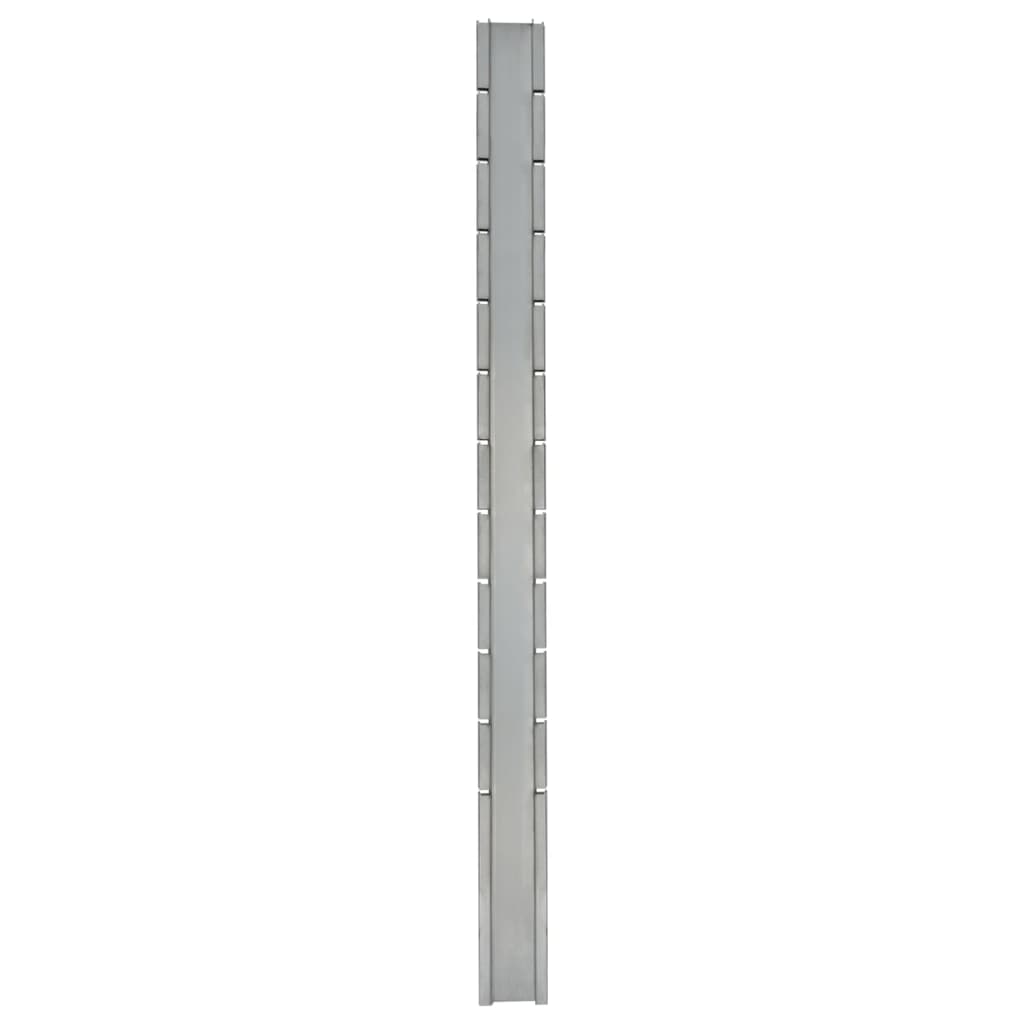 Zaunpfosten 40 Stk. Silbern 280 cm Verzinkter Stahl