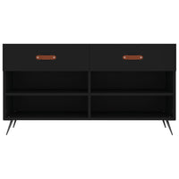 Thumbnail for Schuhbank Schwarz 102x35x55 cm Holzwerkstoff