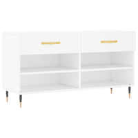 Thumbnail for Schuhbank Weiß 102x35x55 cm Holzwerkstoff