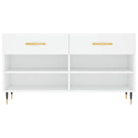 Thumbnail for Schuhbank Weiß 102x35x55 cm Holzwerkstoff