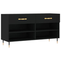 Thumbnail for Schuhbank Schwarz 102x35x55 cm Holzwerkstoff