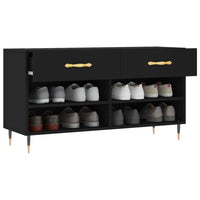 Thumbnail for Schuhbank Schwarz 102x35x55 cm Holzwerkstoff