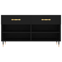 Thumbnail for Schuhbank Schwarz 102x35x55 cm Holzwerkstoff