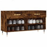 Thumbnail for Schuhbank Räuchereiche 102x35x55 cm Holzwerkstoff