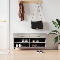 Thumbnail for Schuhbank Grau Sonoma 102x35x55 cm Holzwerkstoff