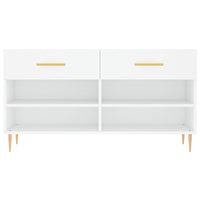 Thumbnail for Schuhbank Weiß 102x35x55 cm Holzwerkstoff