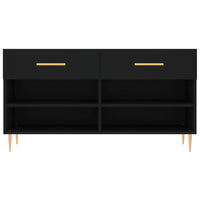 Thumbnail for Schuhbank Schwarz 102x35x55 cm Holzwerkstoff