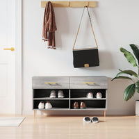 Thumbnail for Schuhbank Grau Sonoma 102x35x55 cm Holzwerkstoff
