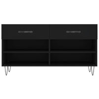 Thumbnail for Schuhbank Schwarz 102x35x55 cm Holzwerkstoff