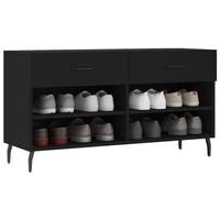 Thumbnail for Schuhbank Schwarz 102x35x55 cm Holzwerkstoff