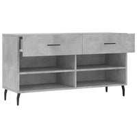 Thumbnail for Schuhbank Betongrau 102x35x55 cm Holzwerkstoff