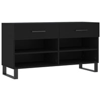 Thumbnail for Schuhbank Schwarz 102x35x55 cm Holzwerkstoff