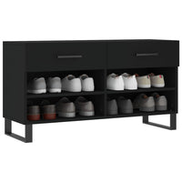 Thumbnail for Schuhbank Schwarz 102x35x55 cm Holzwerkstoff