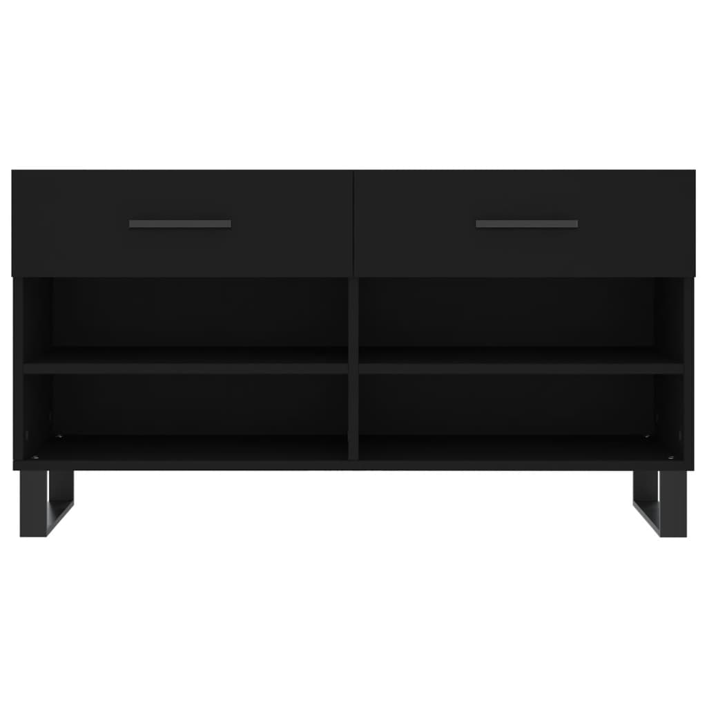 Schuhbank Schwarz 102x35x55 cm Holzwerkstoff