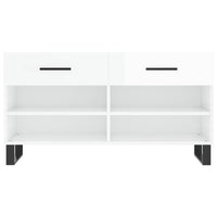 Thumbnail for Schuhbank Hochglanz-Weiß 102x35x55 cm Holzwerkstoff