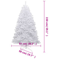 Thumbnail for Künstlicher Weihnachtsbaum Klappbar Beschneit 150 cm