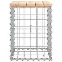 Thumbnail for Gartenbank aus Gabionen 33x31x42 cm Massivholz Kiefer