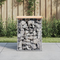 Thumbnail for Gartenbank aus Gabionen 33x31x42 cm Massivholz Kiefer