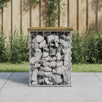 Thumbnail for Gartenbank aus Gabionen 33x31x42 cm Kiefernholz Imprägniert