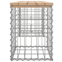 Thumbnail for Gartenbank aus Gabionen 103x31x42 cm Massivholz Kiefer