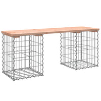 Thumbnail for Gartenbank aus Gabionen 103x31x42 cm Massivholz Douglasie