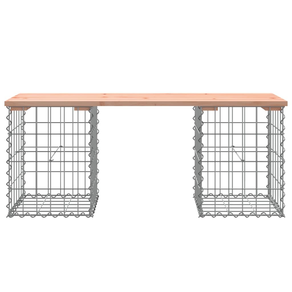 Gartenbank aus Gabionen 103x31x42 cm Massivholz Douglasie