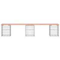 Thumbnail for Gartenbank aus Gabionen 203x31x42 cm Massivholz Douglasie